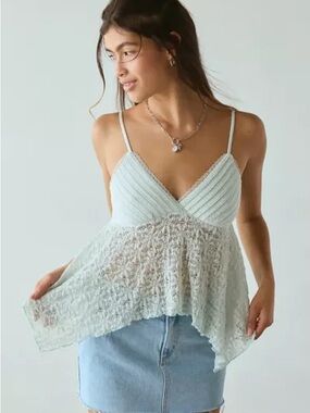 Urban Outfitters My love lace hanky hem babydoll Tanktop